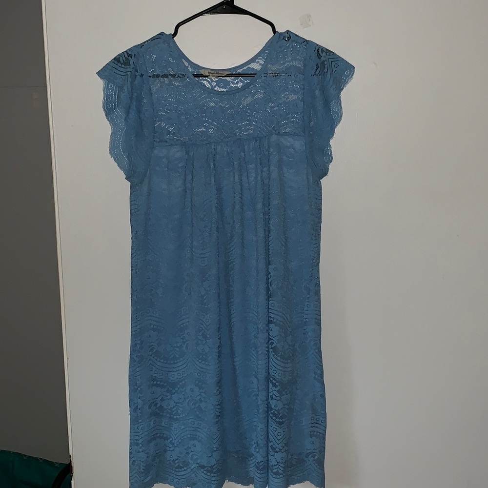 Baby blue lace dress